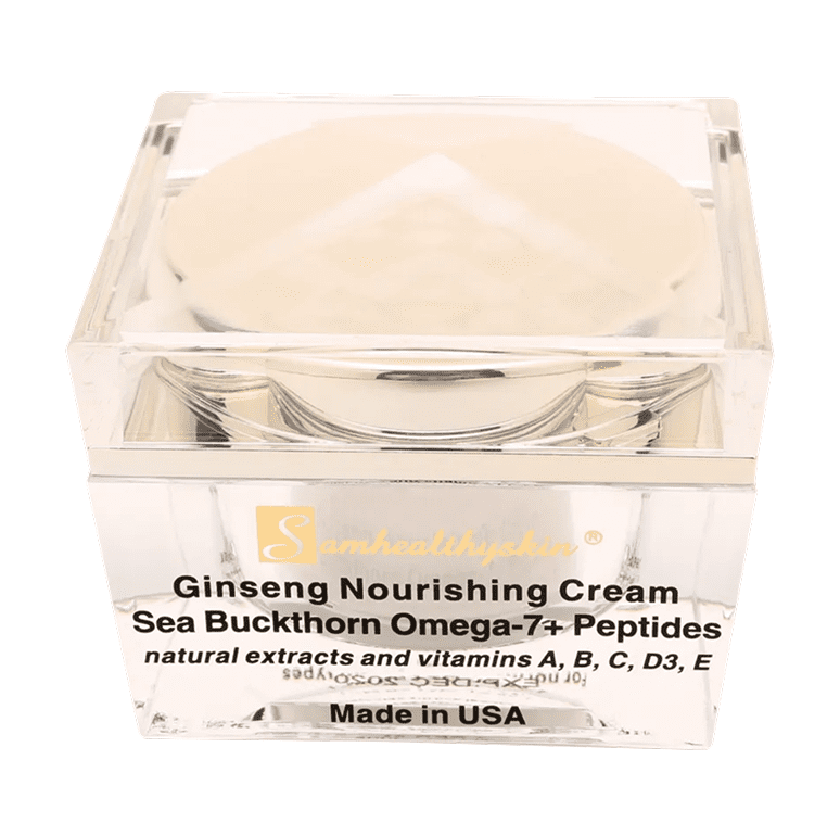 SamHealthySkin Ginseng Nourishing Night Cream 50 mL open facial cream jar