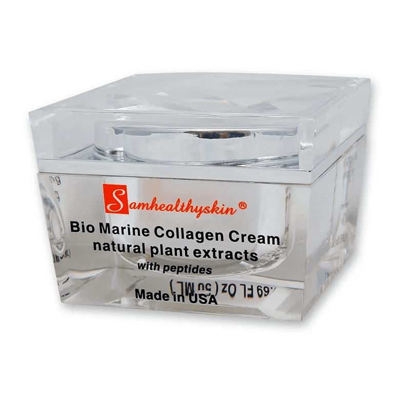 SamHealthySkin Bio Marine Collagen Moisturizer 50 mL clear facial cream jar