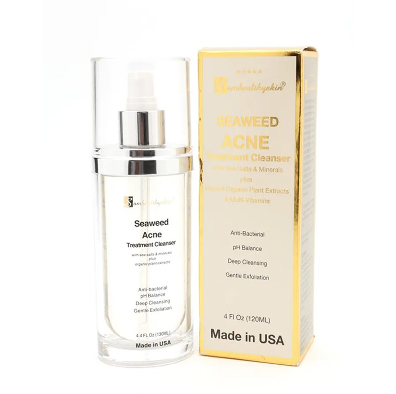 SamHealthySkin Seaweed salicylic acid acne treatment cleanser 130 mL bottle and box