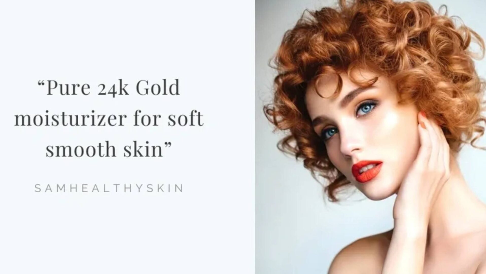 Advertisement for 24k gold moisturizer