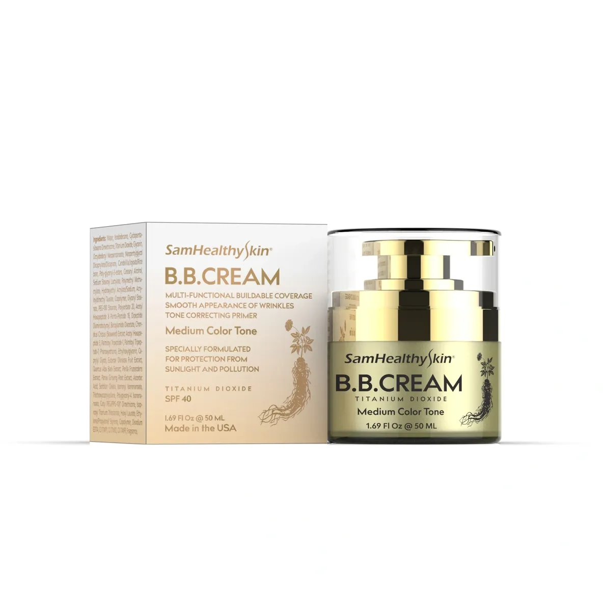 SamHealthySkin Ginseng BB Cream SPF 40 in Medium, 50 mL