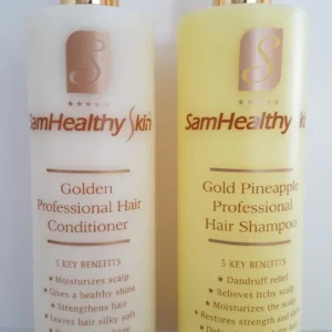 Hair conditioner and shampoo bottles