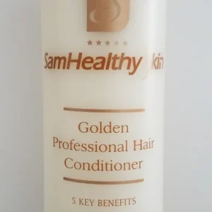 Hair conditioner bottle with golden cap