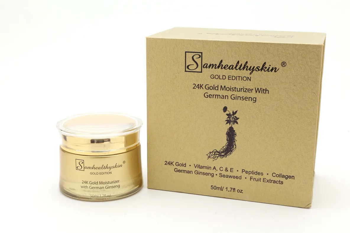 Gold moisturizer with German ginseng packaging