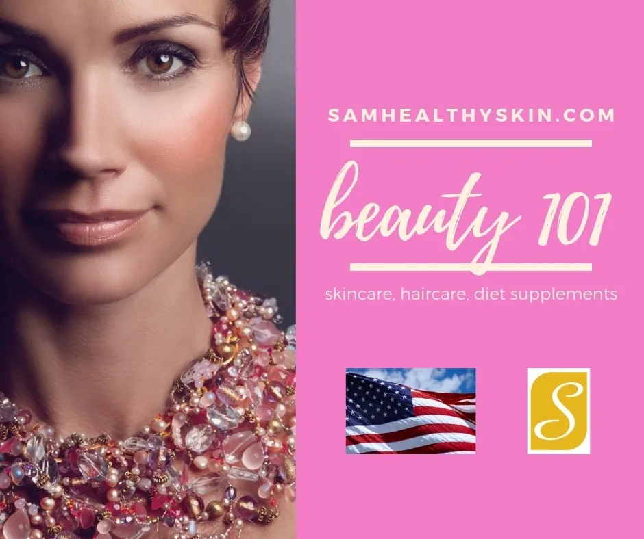 Beauty skincare advertisement with woman's portrait