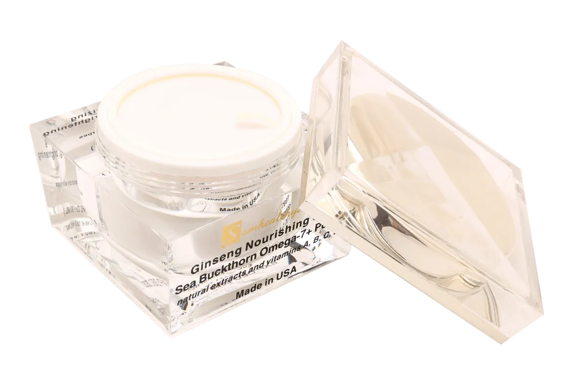 Cosmetic cream jar with transparent lid