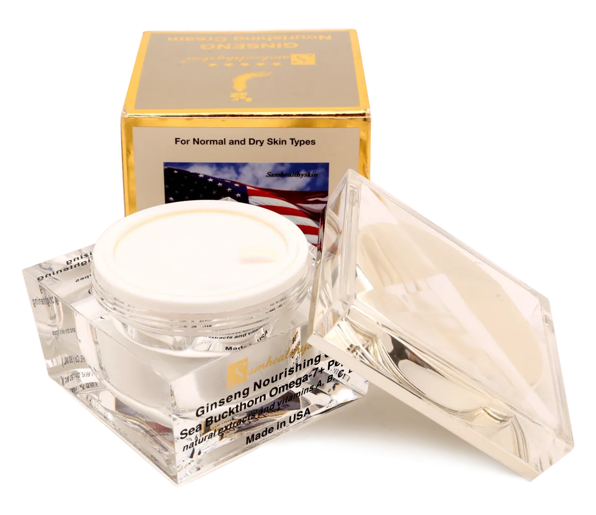 Ginseng nourishing cream with packaging