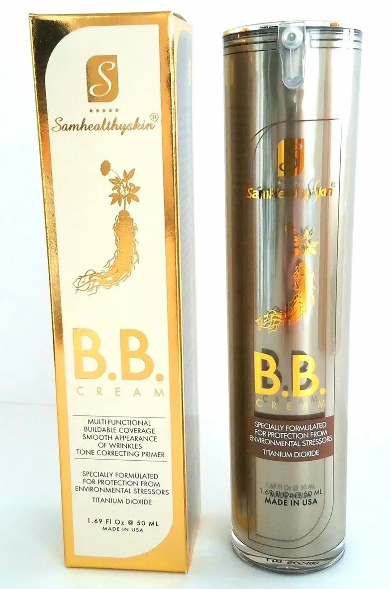BB cream packaging with floral design