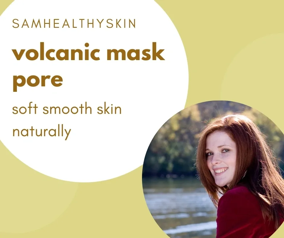 Volcanic mask skincare advertisement