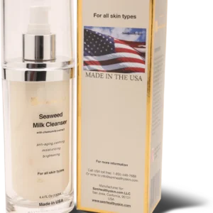SamHealthySkin Seaweed Milk Facial Cleanser bottle, 130 mL